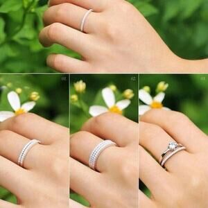 Los Angeles Boutique Wedding Band Ring CZ Gorgeous Dainty Engagement NEW 7.25